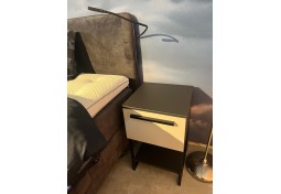 Nolte 2x nachtkastje Akaro basalt/zijde grijs