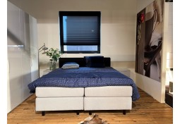 Boxspring wellington 180x210 cm vlak zwart met grijs