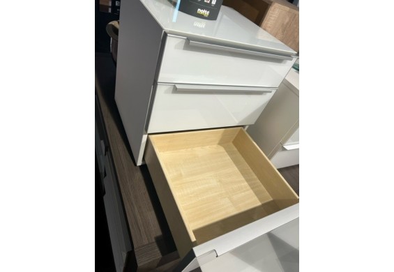 Nolte nachtkastjes Alegro wit met glas