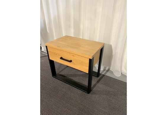 Bronx nachtkastjes eiken fineer met zwart staal
