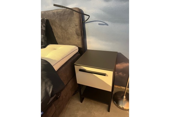 Nolte 2x nachtkastje Akaro basalt/zijde grijs