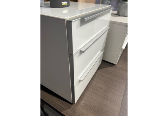 Nolte nachtkastjes Alegro wit met glas